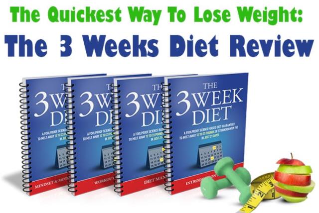 The Quickest Way To Lose Weight - The 3 Weeks Diet Review (photo credit: PR)