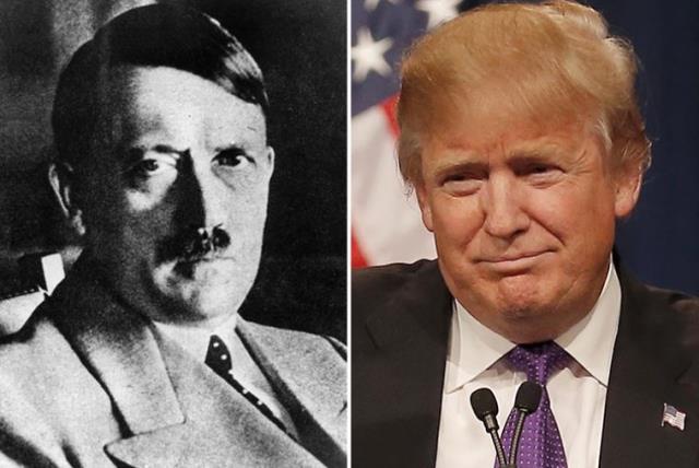 Adolf Hitler, Donald Trump (photo credit: REUTERS)